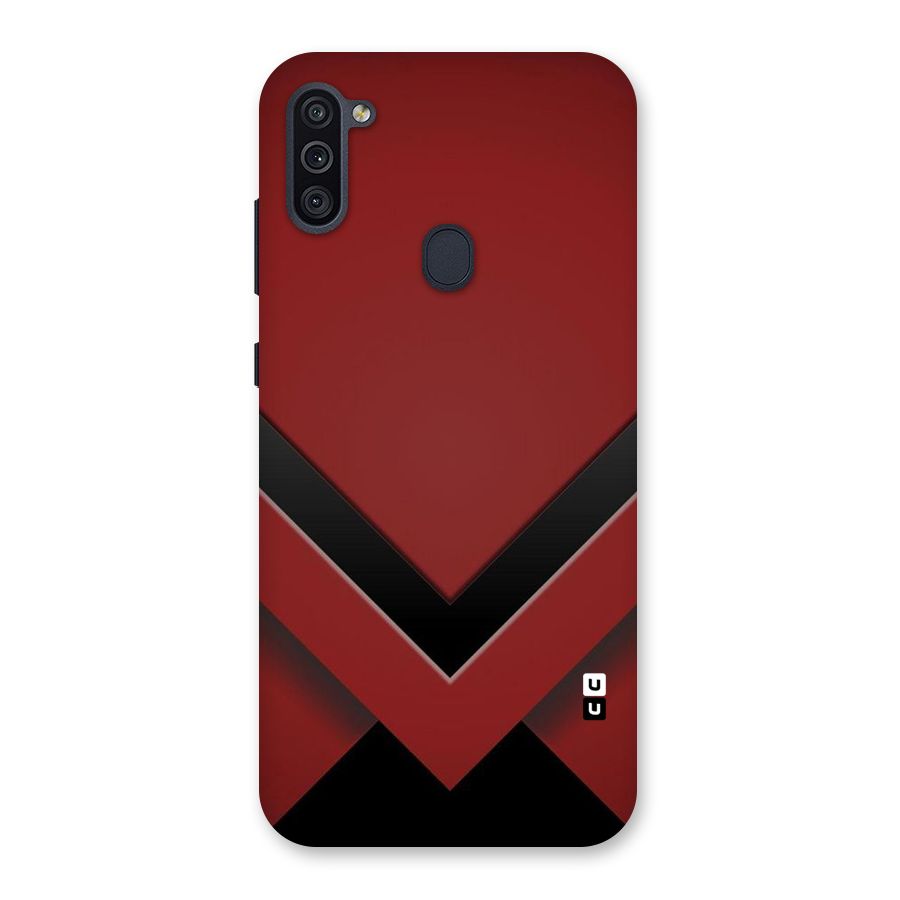 Red Black Fold Back Case for Galaxy M11