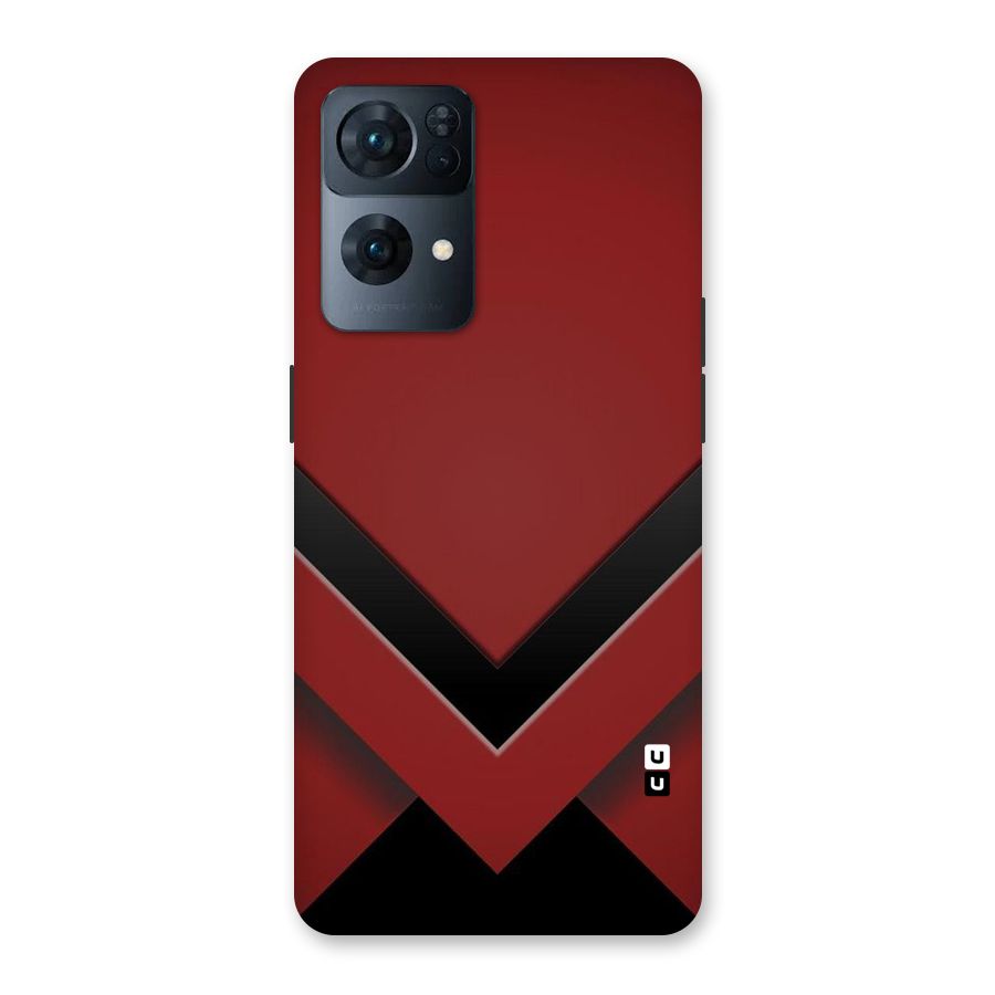 Red Black Fold Back Case for Oppo Reno7 Pro 5G