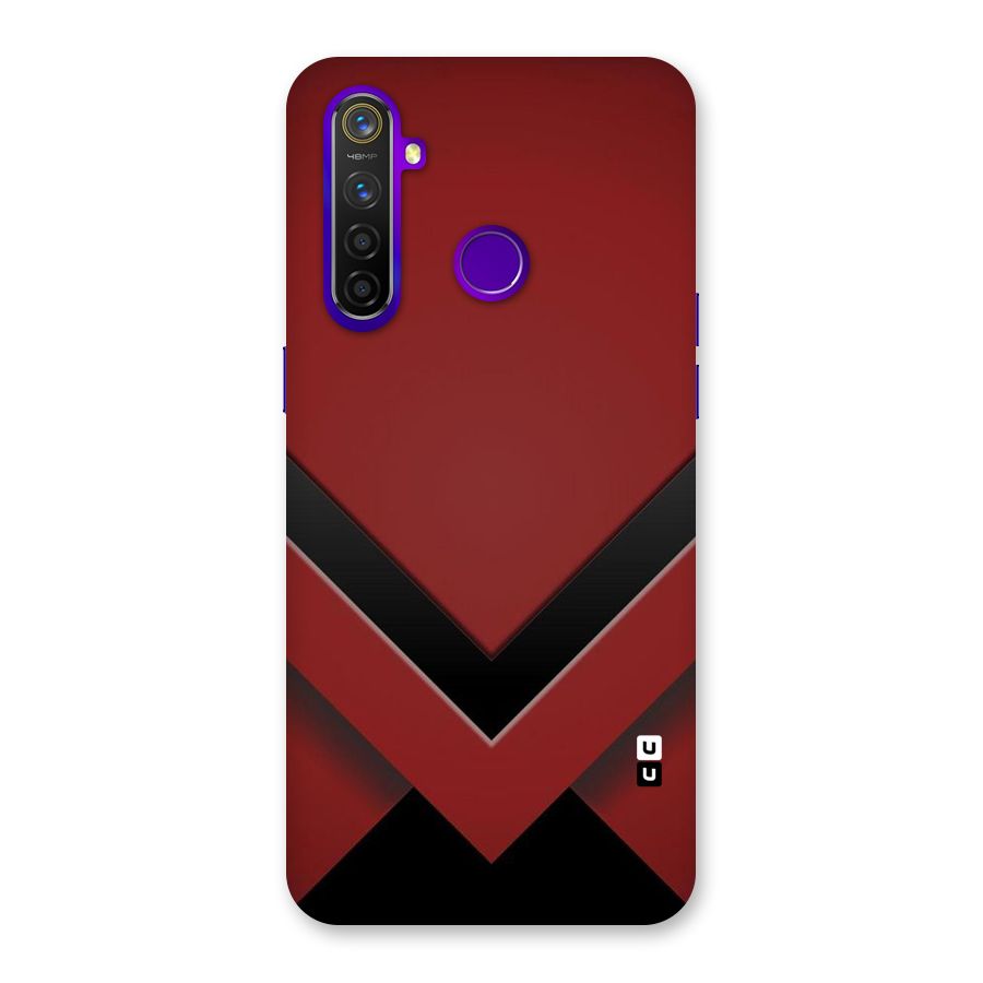 Red Black Fold Back Case for Realme 5 Pro