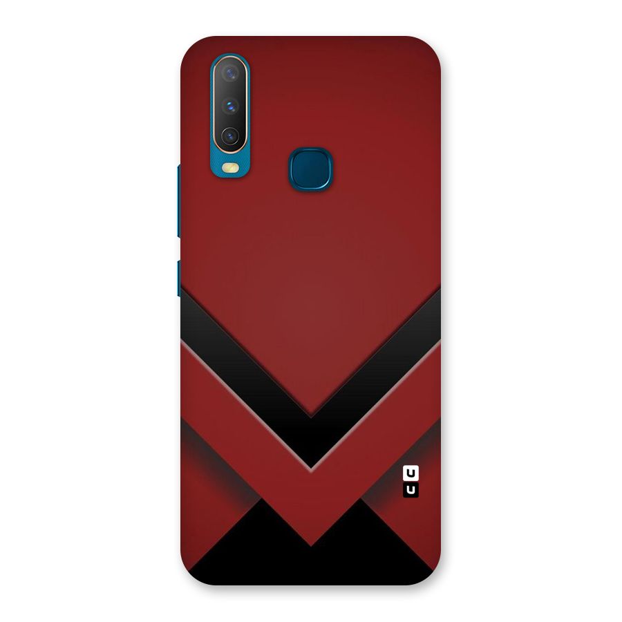 Red Black Fold Back Case for Vivo U10