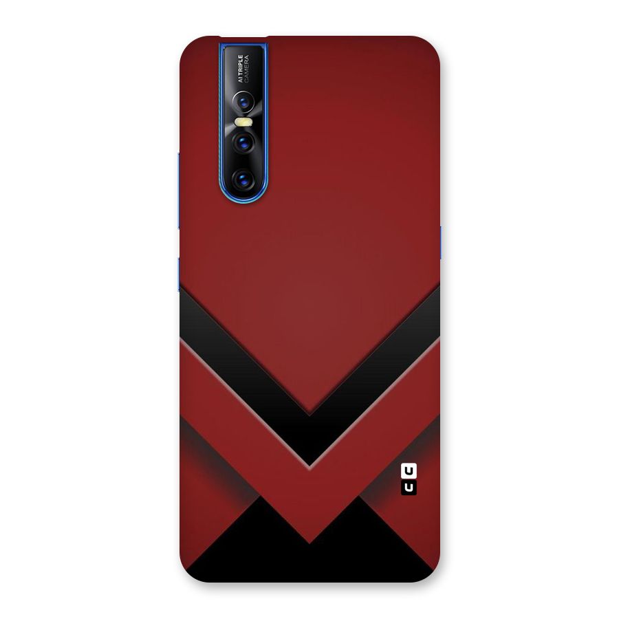 Red Black Fold Back Case for Vivo V15 Pro