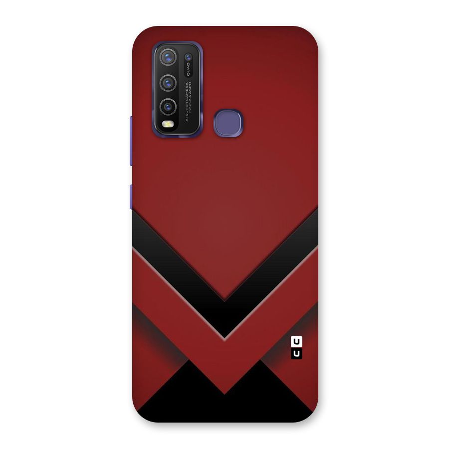 Red Black Fold Back Case for Vivo Y50