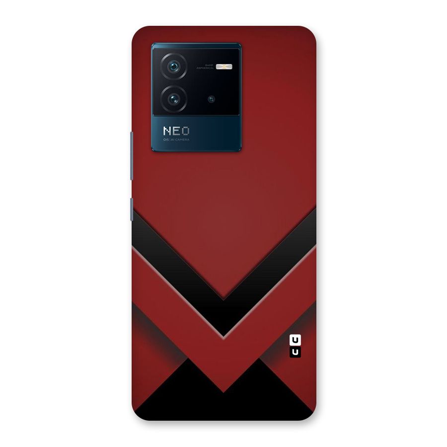 Red Black Fold Back Case for Vivo iQOO Neo 6 5G