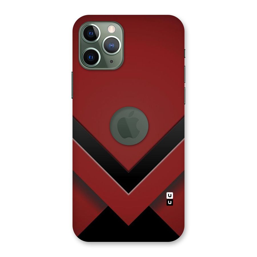 Red Black Fold Back Case for iPhone 11 Pro Logo  Cut