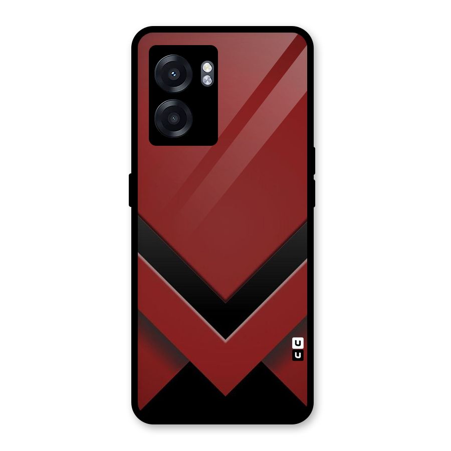 Red Black Fold Glass Back Case for Realme Narzo 50 5G