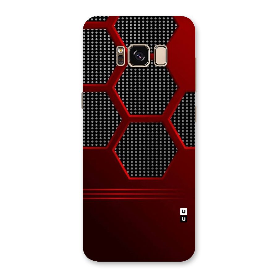 Red Black Hexagons Back Case for Galaxy S8