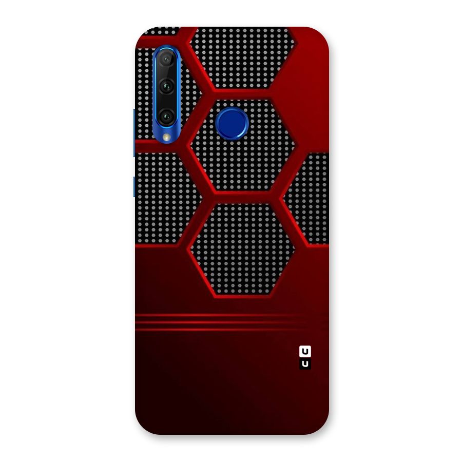 Red Black Hexagons Back Case for Honor 20i