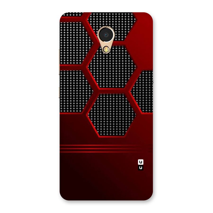 Red Black Hexagons Back Case for Lenovo P2