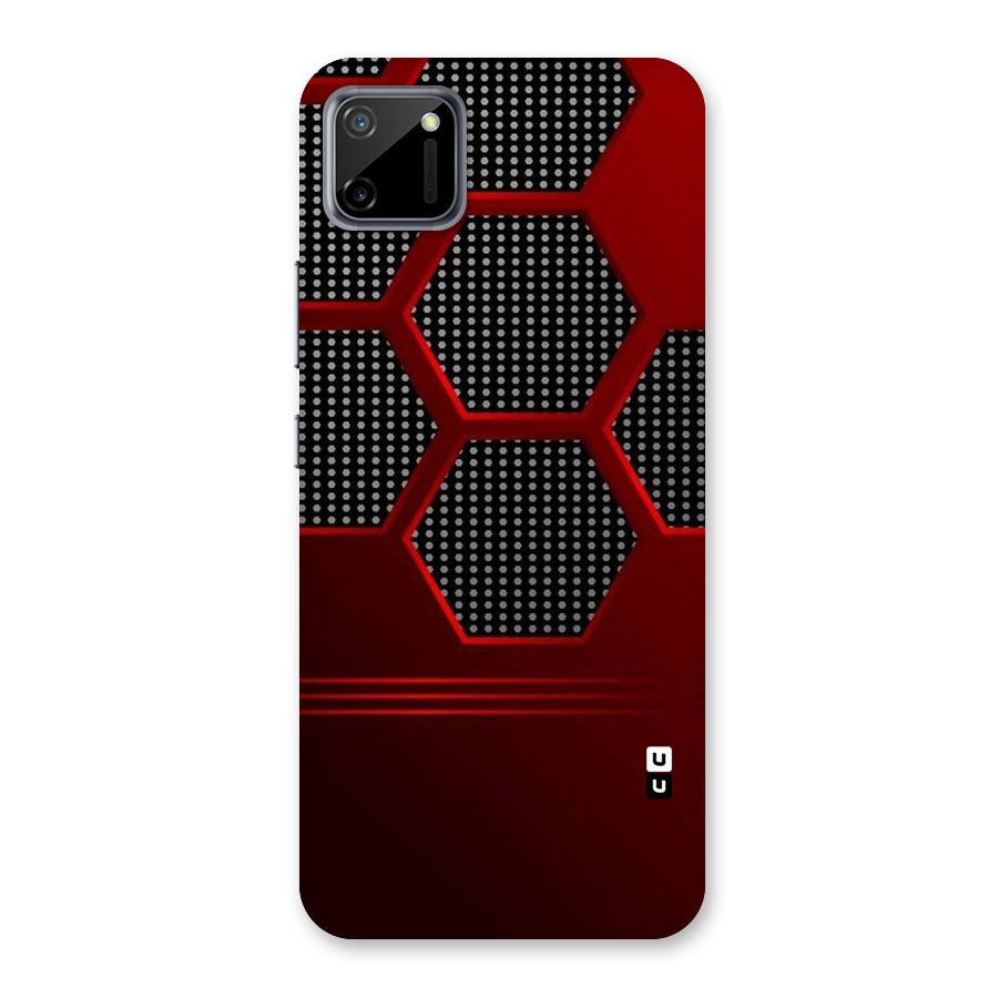 Red Black Hexagons Back Case for Realme C11
