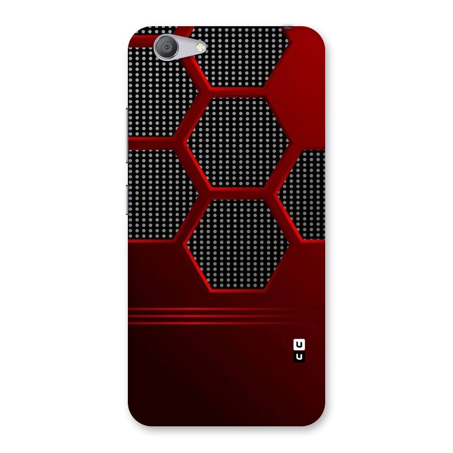 Red Black Hexagons Back Case for Vivo Y53