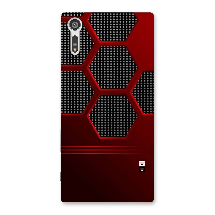 Red Black Hexagons Back Case for Xperia XZ