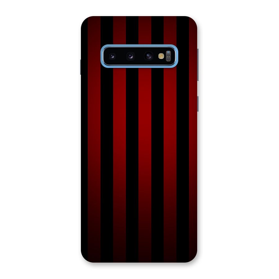 Red Black Stripes Back Case for Galaxy S10