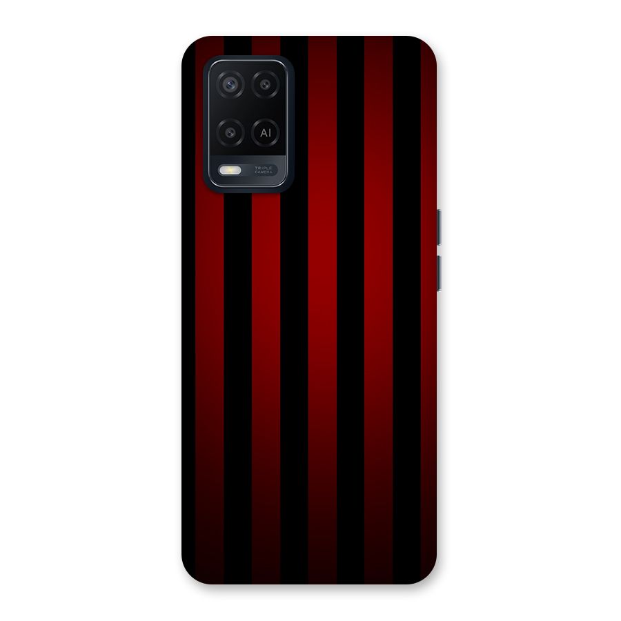 Red Black Stripes Back Case for Oppo A54