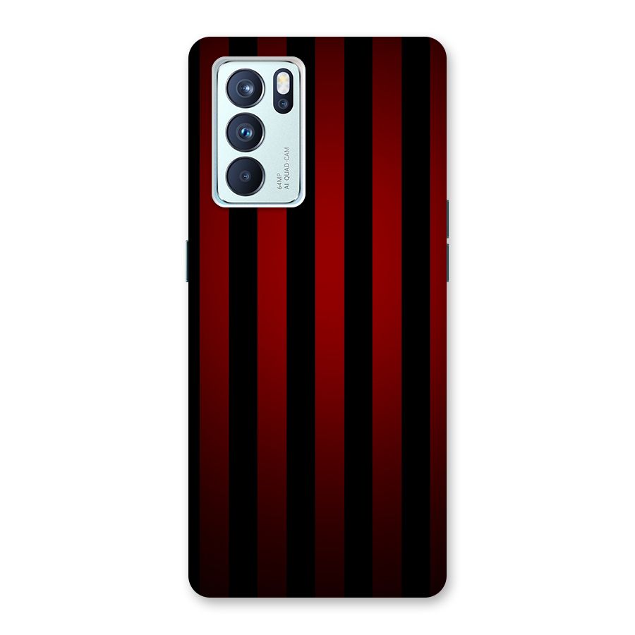Red Black Stripes Back Case for Oppo Reno6 Pro 5G