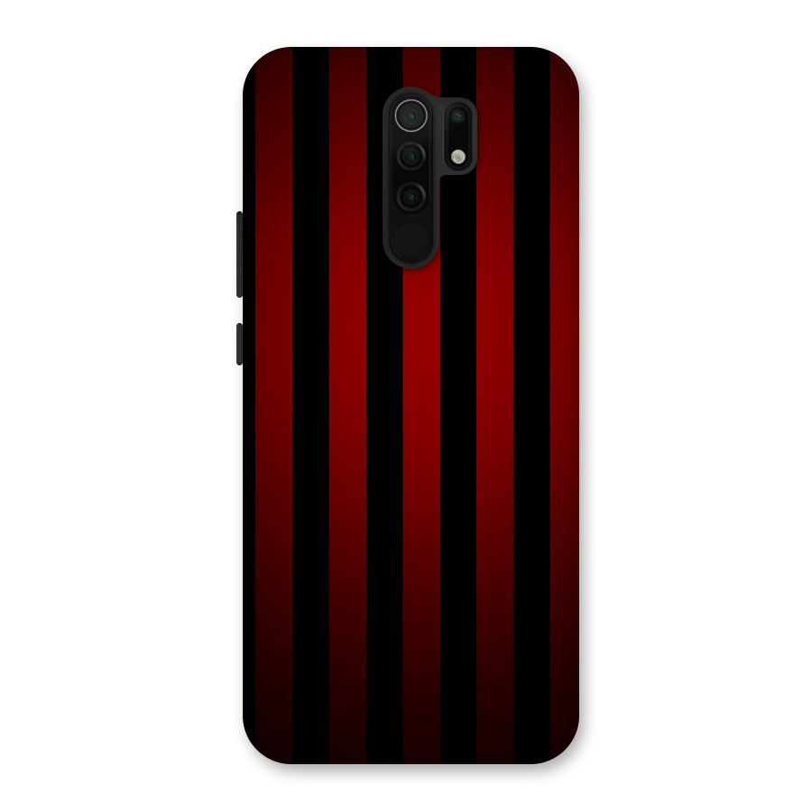 Red Black Stripes Back Case for Poco M2