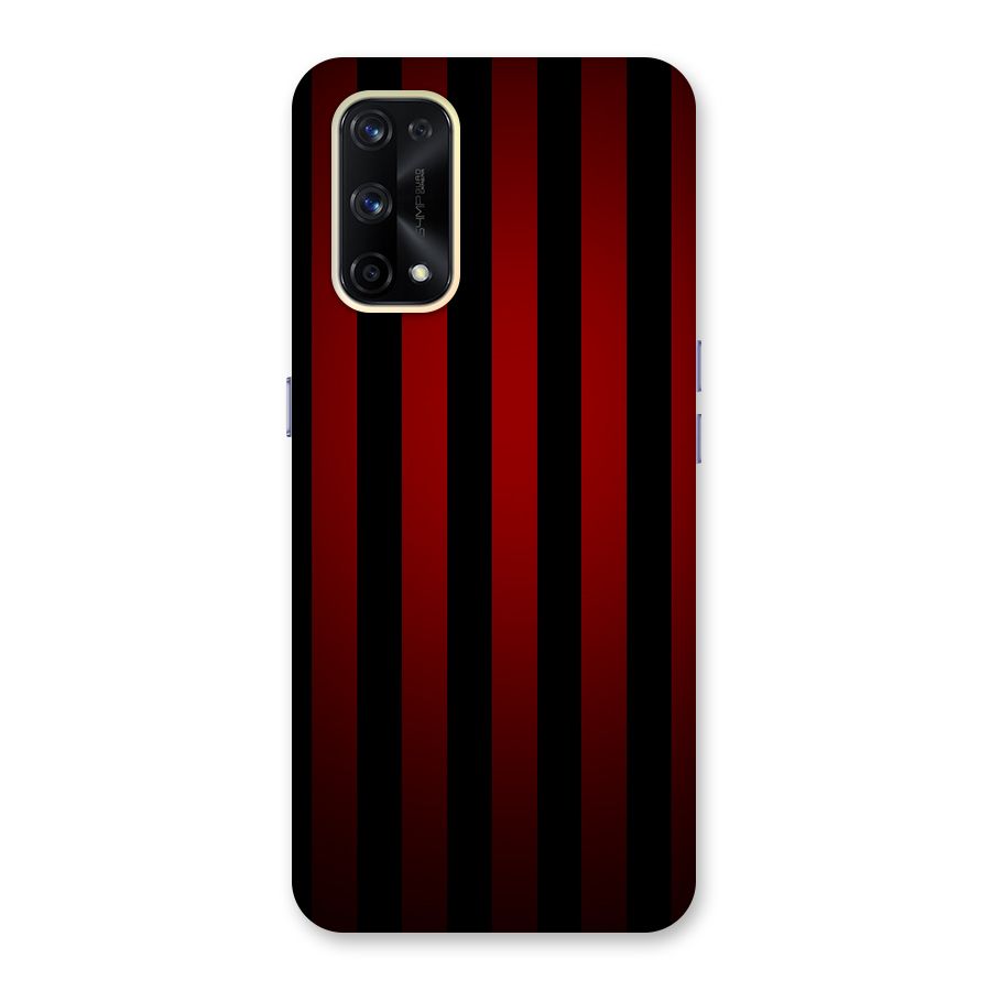 Red Black Stripes Glass Back Case for Realme X7 Pro