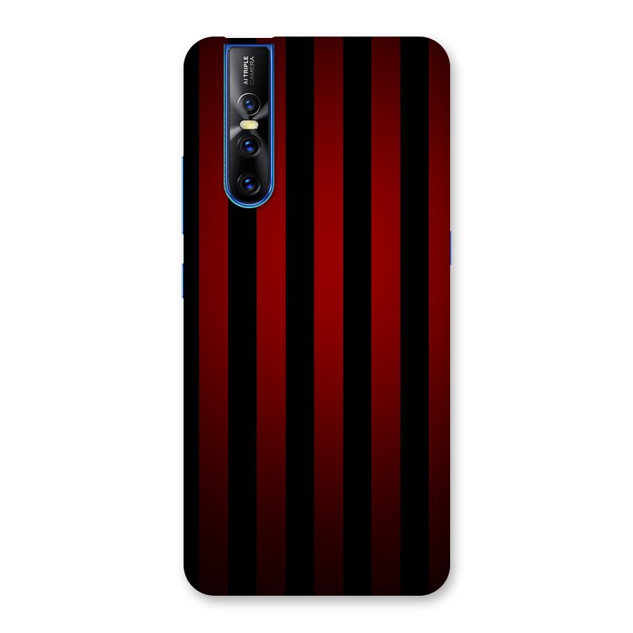 Red Black Stripes Back Case for Vivo V15 Pro