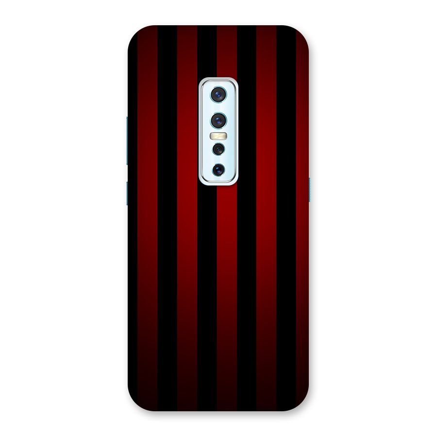 Red Black Stripes Back Case for Vivo V17 Pro