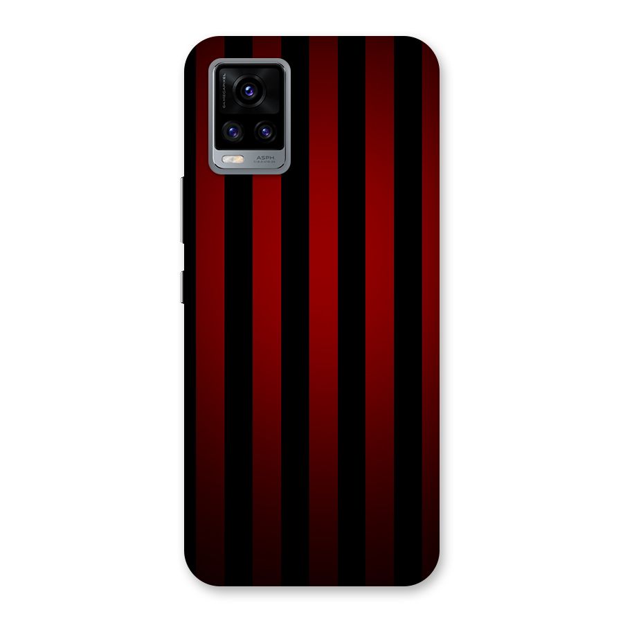 Red Black Stripes Back Case for Vivo V20
