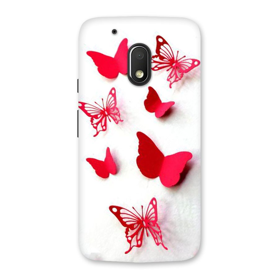 Red Butterflies Back Case for Moto G4 Play