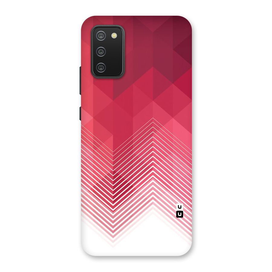Red Chevron Abstract Back Case for Galaxy M02s