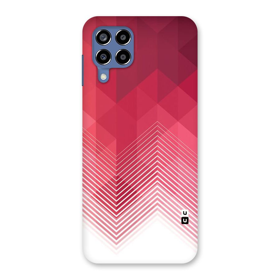Red Chevron Abstract Back Case for Galaxy M53 5G