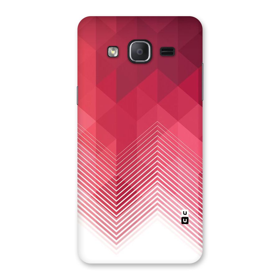 Red Chevron Abstract Back Case for Galaxy On7 2015