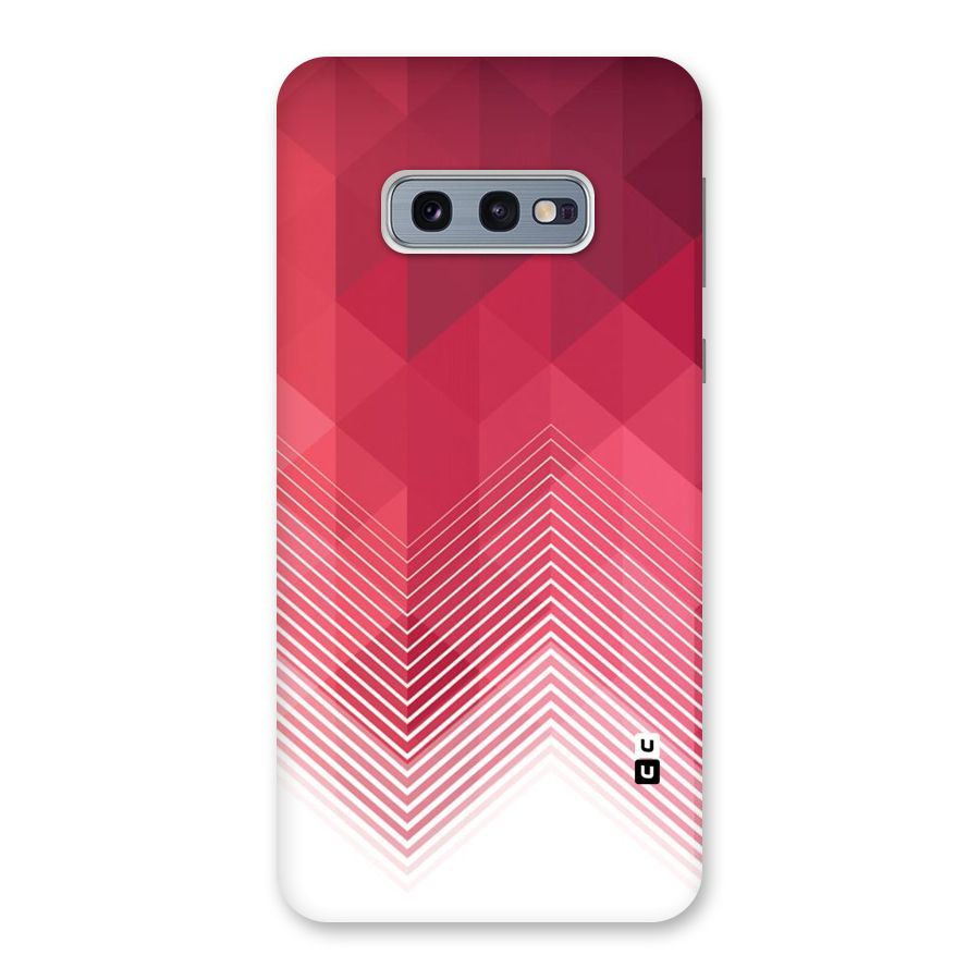 Red Chevron Abstract Back Case for Galaxy S10e