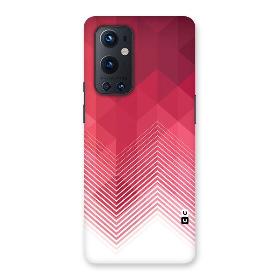 Red Chevron Abstract Back Case for OnePlus 9 Pro