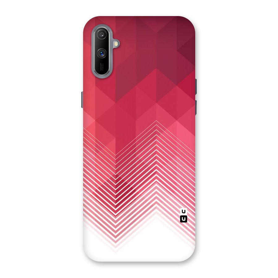 Red Chevron Abstract Back Case for Realme C3