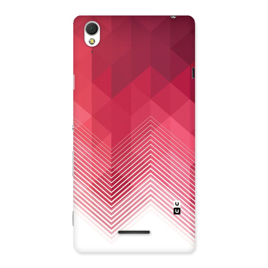 Red Chevron Abstract Back Case for Sony Xperia T3