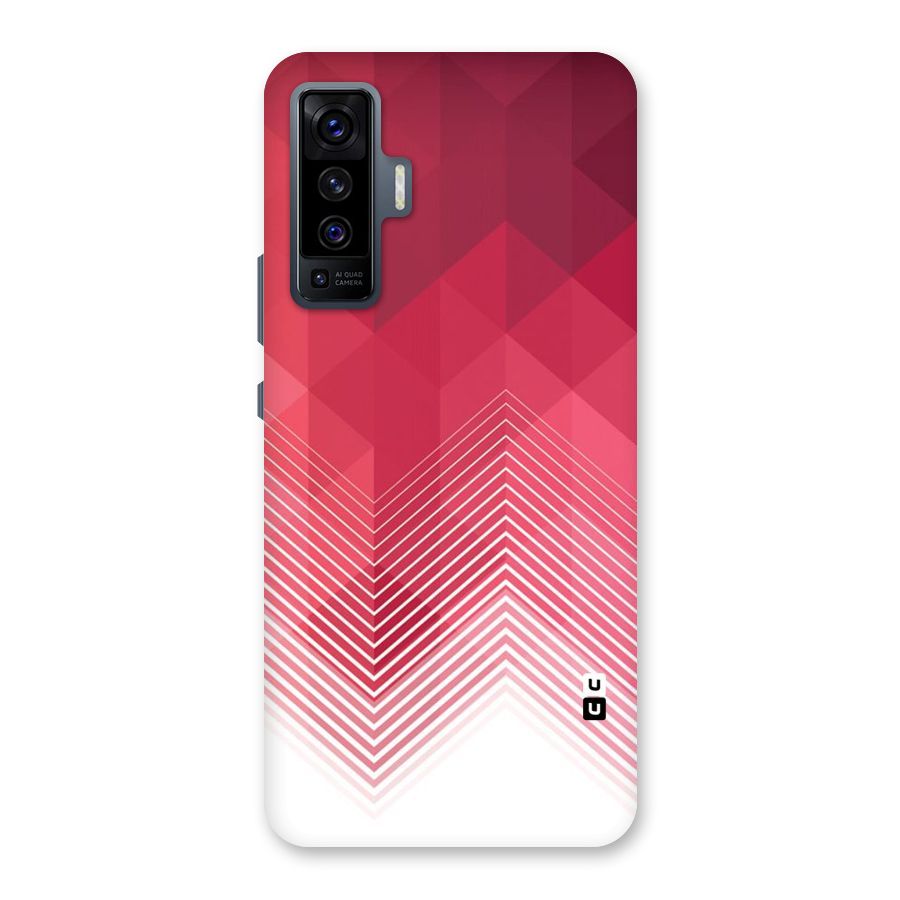 Red Chevron Abstract Back Case for Vivo X50