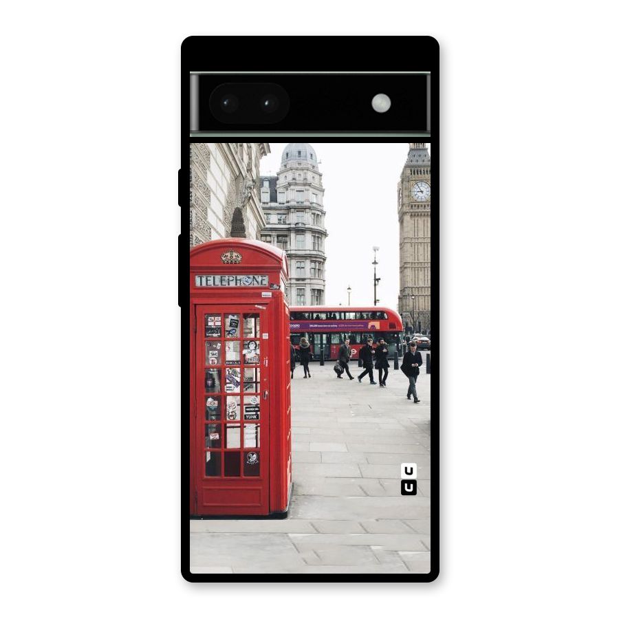 Red City Glass Back Case for Google Pixel 6a