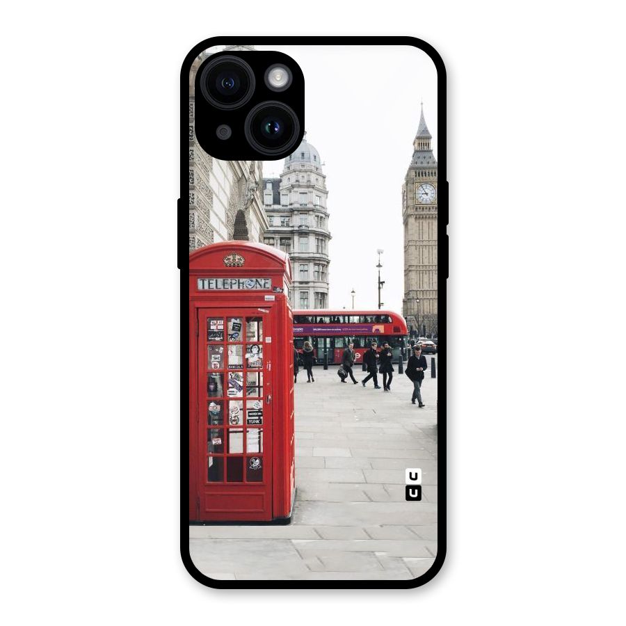 Red City Glass Back Case for iPhone 14