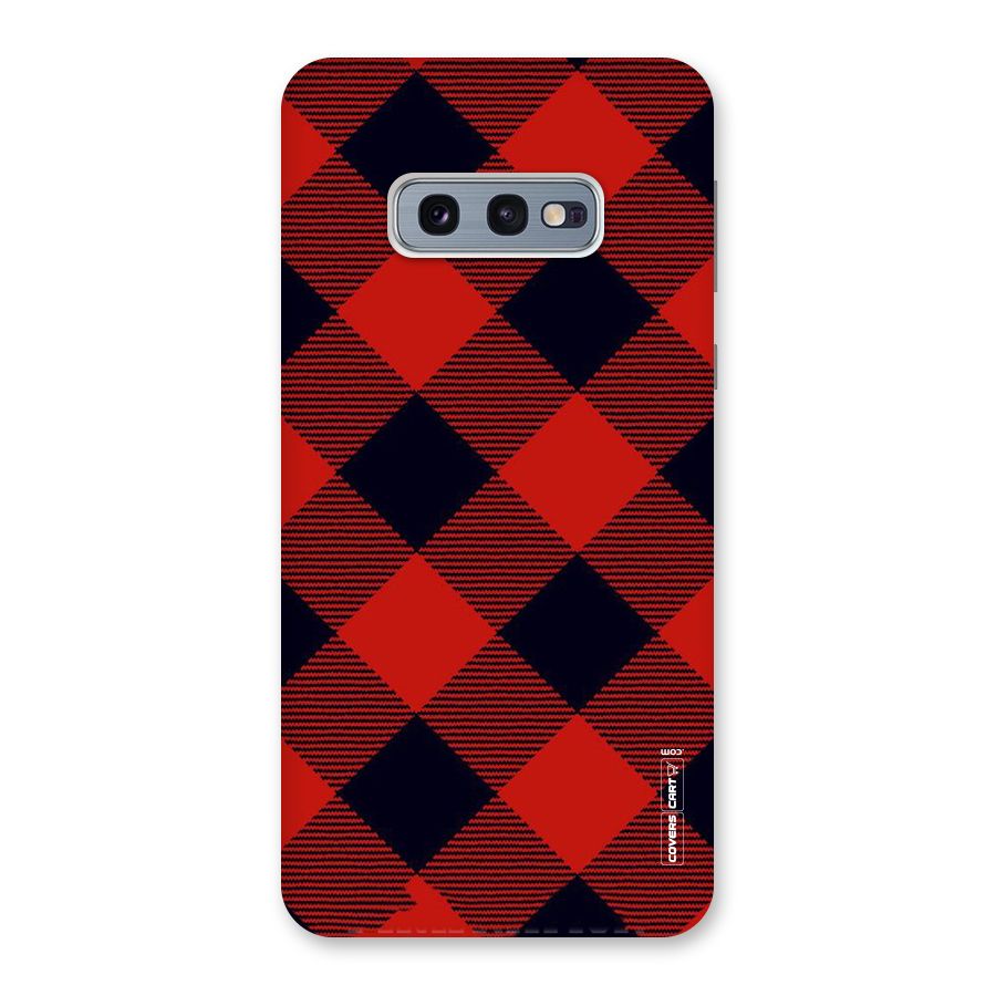 Red Diagonal Check Back Case for Galaxy S10e