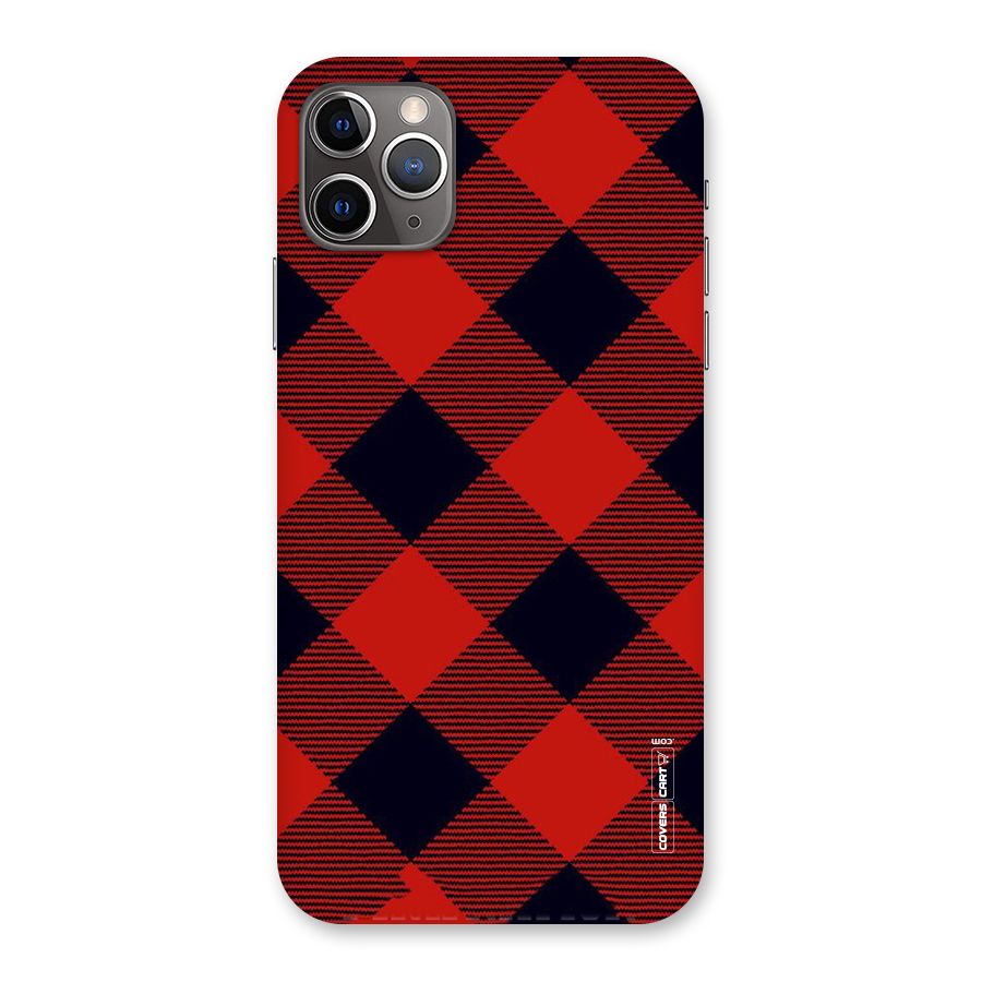 Red Diagonal Check Back Case for iPhone 11 Pro Max