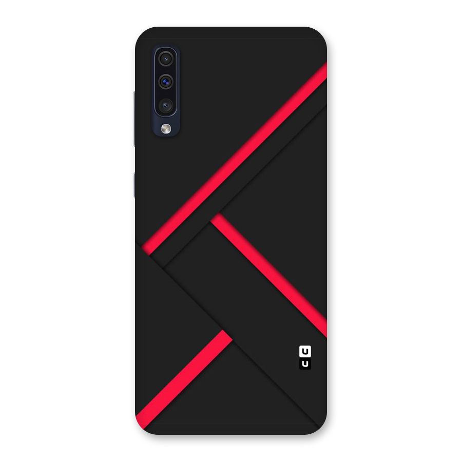 Red Disort Stripes Back Case for Galaxy A50s