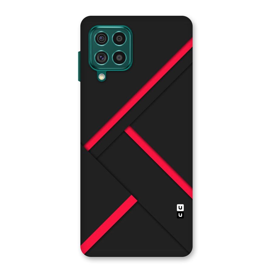 Red Disort Stripes Back Case for Galaxy F62