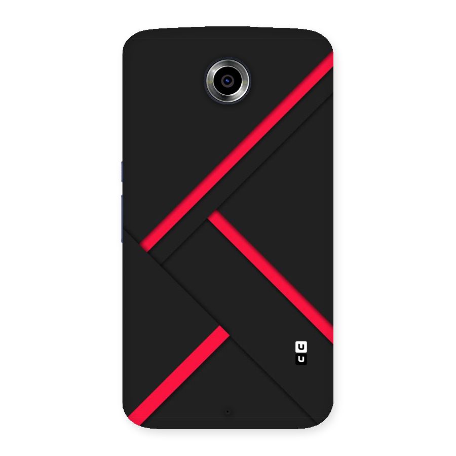 Red Disort Stripes Back Case for Nexsus 6