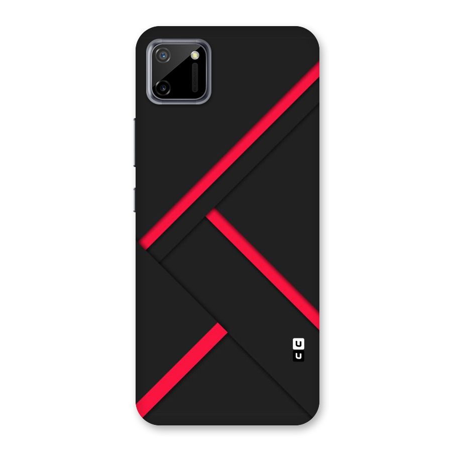 Red Disort Stripes Back Case for Realme C11
