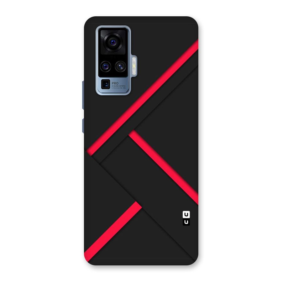 Red Disort Stripes Back Case for Vivo X50 Pro