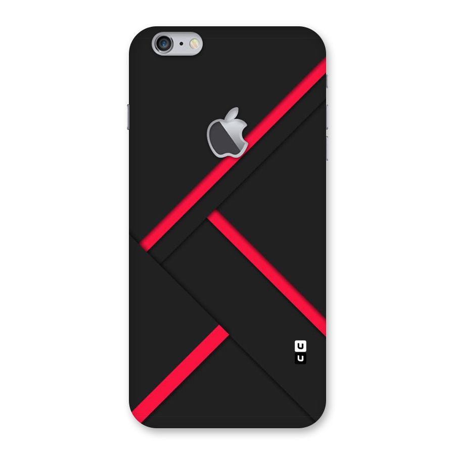 Red Disort Stripes Back Case for iPhone 6 Plus 6S Plus Logo Cut