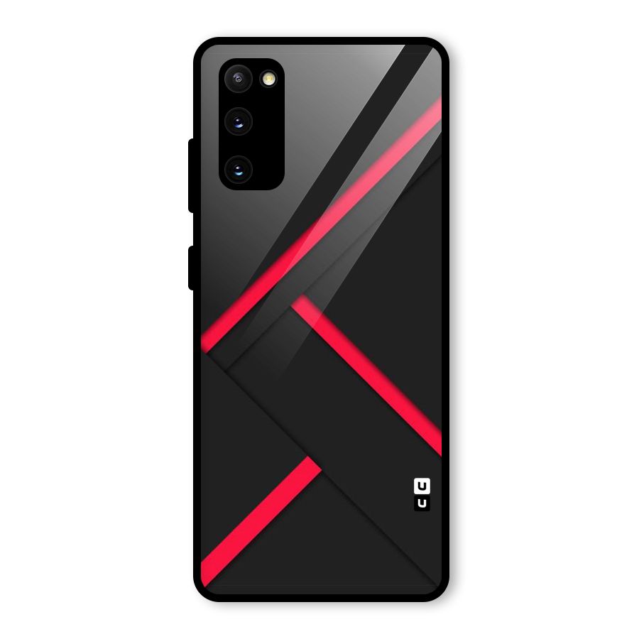 Red Disort Stripes Glass Back Case for Galaxy S20 FE 5G