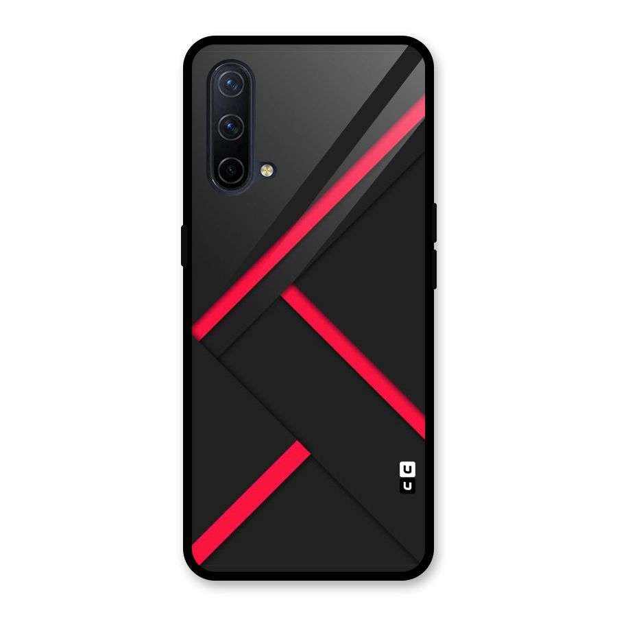 Red Disort Stripes Glass Back Case for OnePlus Nord CE 5G