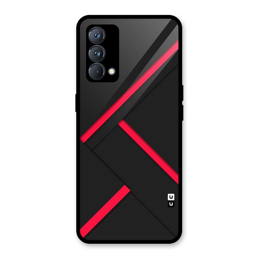 Red Disort Stripes Glass Back Case for Realme GT Master Edition