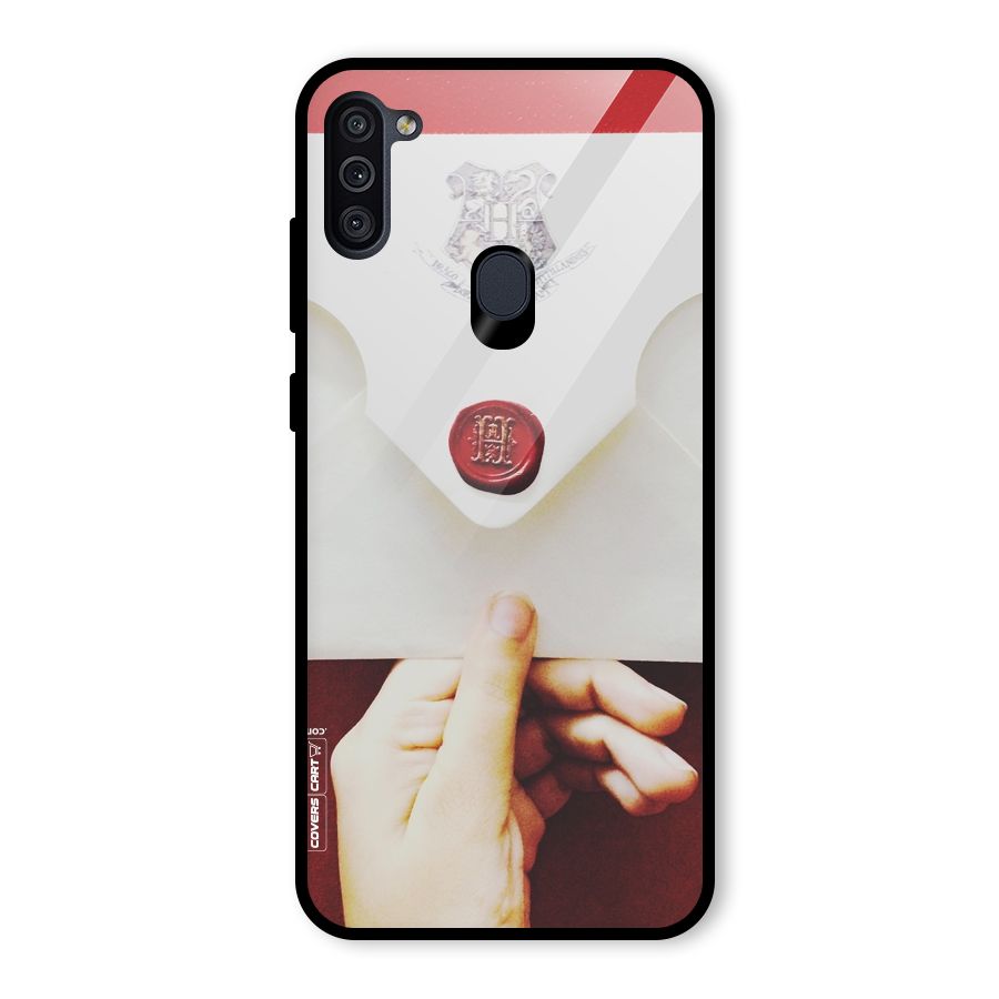 Red Envelope Glass Back Case for Galaxy M11