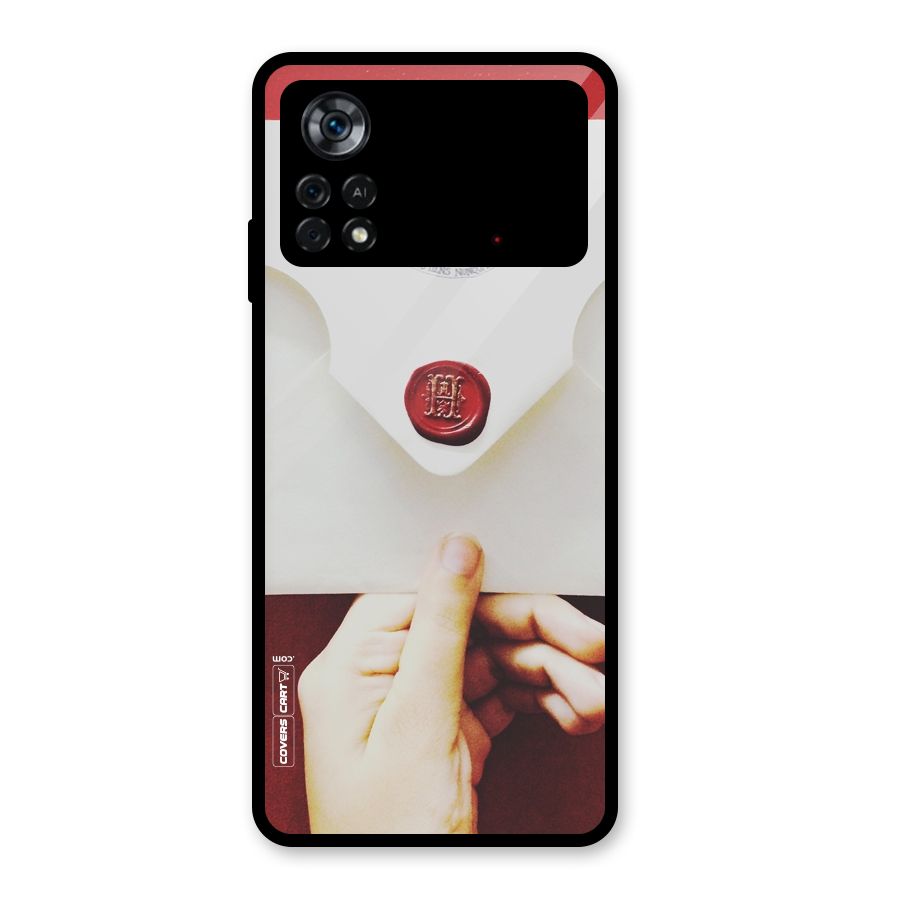 Red Envelope Glass Back Case for Poco X4 Pro 5G