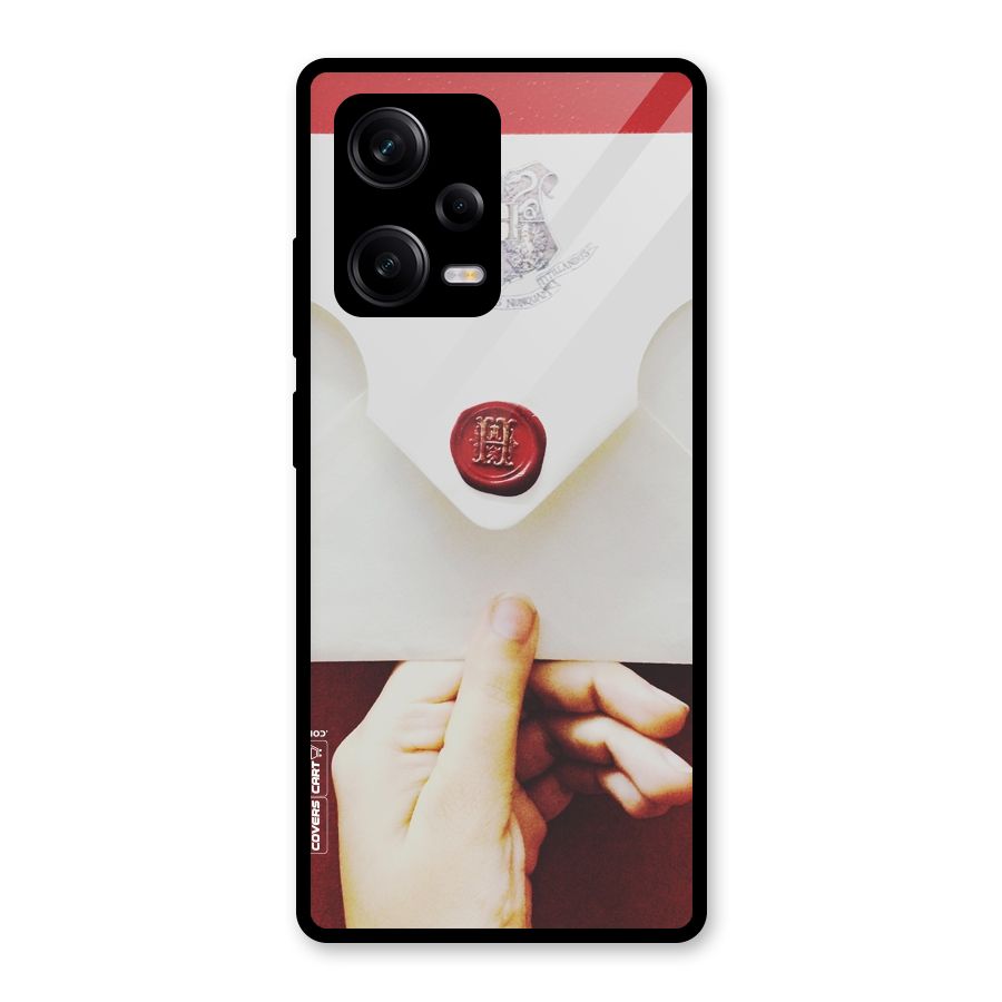 Red Envelope Glass Back Case for Redmi Note 12 Pro