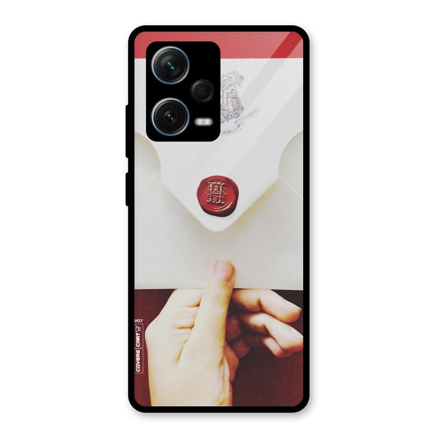 Red Envelope Glass Back Case for Redmi Note 12 Pro Plus 5G
