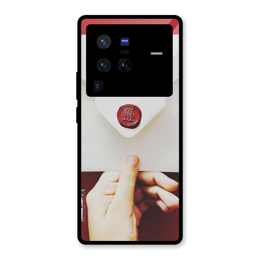 Red Envelope Glass Back Case for Vivo X80 Pro
